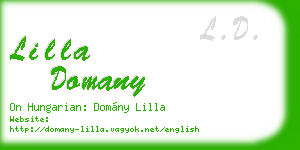 lilla domany business card